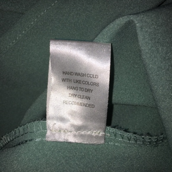 CLOSING SALE Mint Green Blouse with Grey Detail - Picture 6 of 6